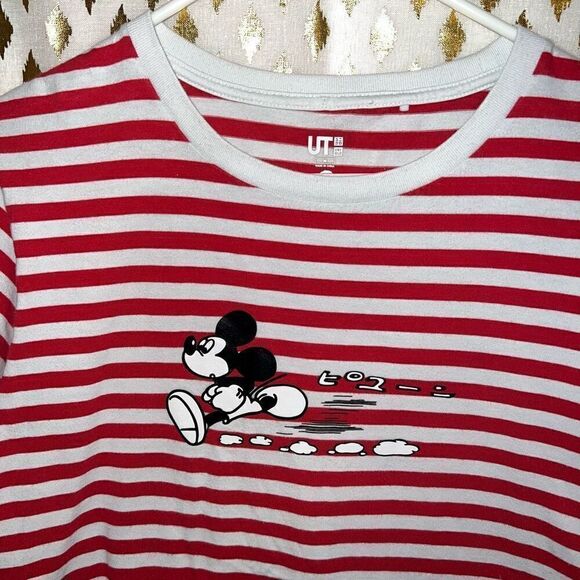 Disney Mickey Mouse Manga striped UNIQLO PHILIPPINES size M - Picture 2 of 5